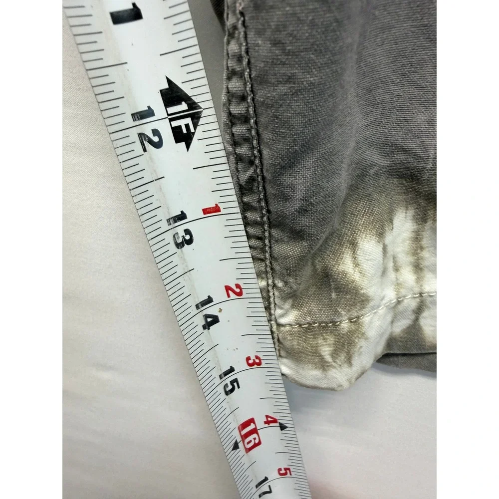 Gramicci Gray Cargo Capri Shorts Tie Dye Hem Gorpcore Hiking Utility Womens 31